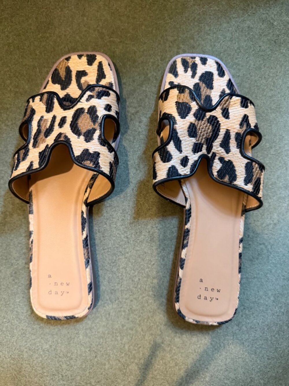 Leopard print slides